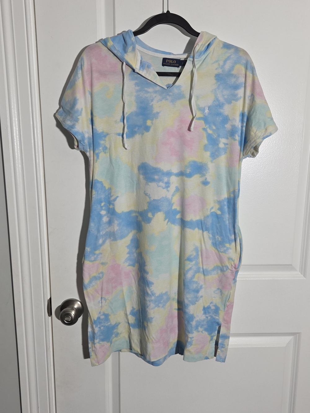 Polo by Ralph Lauren Pastel Tie-Dye Hooded T-Shirt Dress